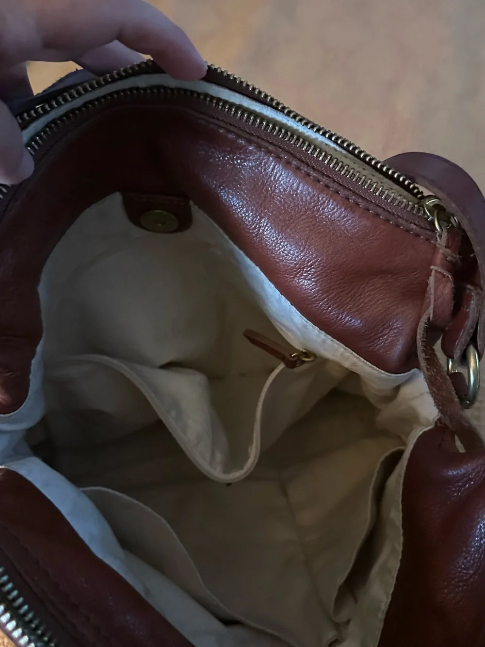 Mango Burgundy Leather Crossbody Bag